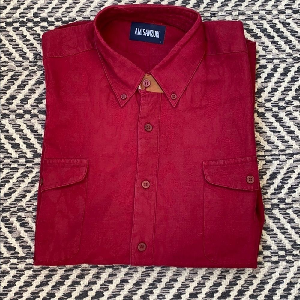 Ami Sanzuri Red Shirt